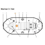 Zamjensko originalno sjedalo za čamac Intex Mariner 3
