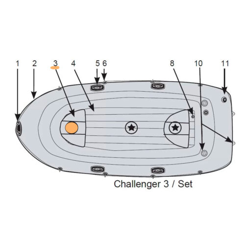 Sjedalo za čamac Intex Challenger 3