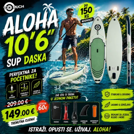 TooMuch ALOHA 10’6” | SUP Daska 320 cm 150 kg za početnike