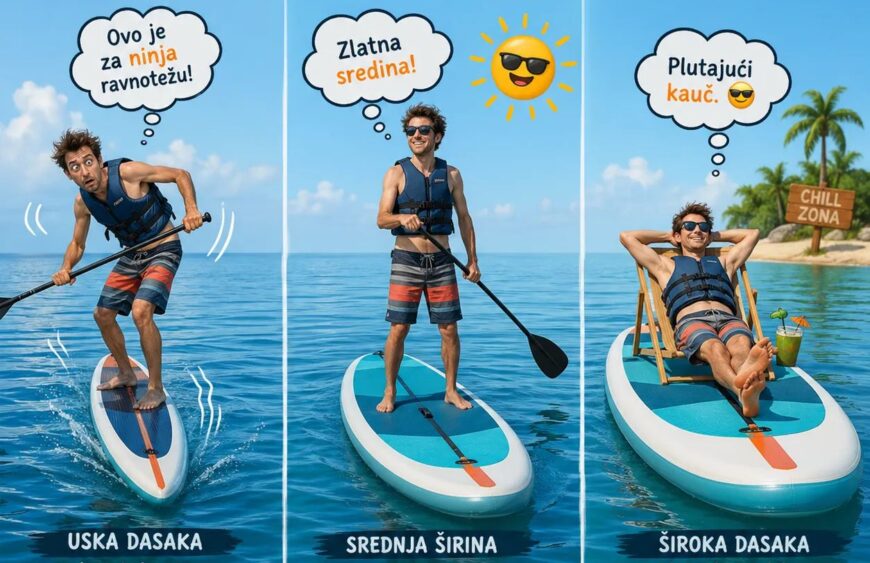 Zašto širina daske mijenja osjećaj stabilnosti